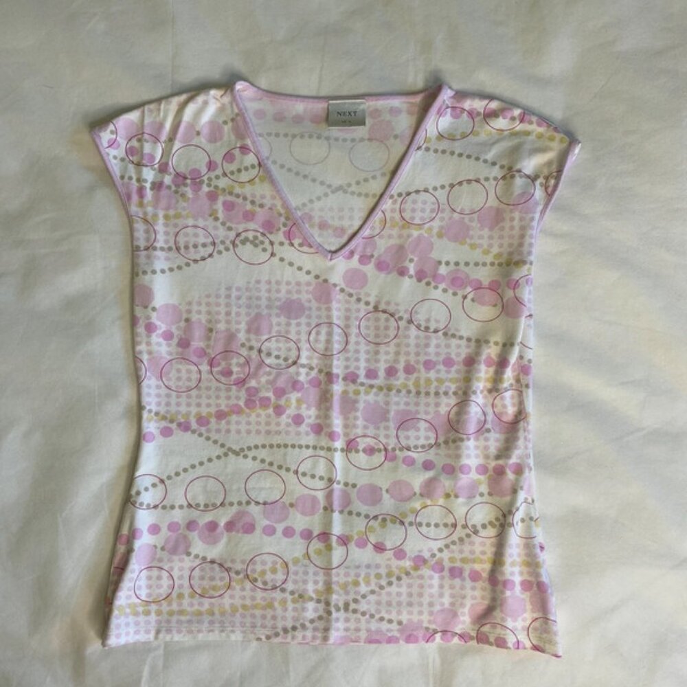 Next pink abstract print top